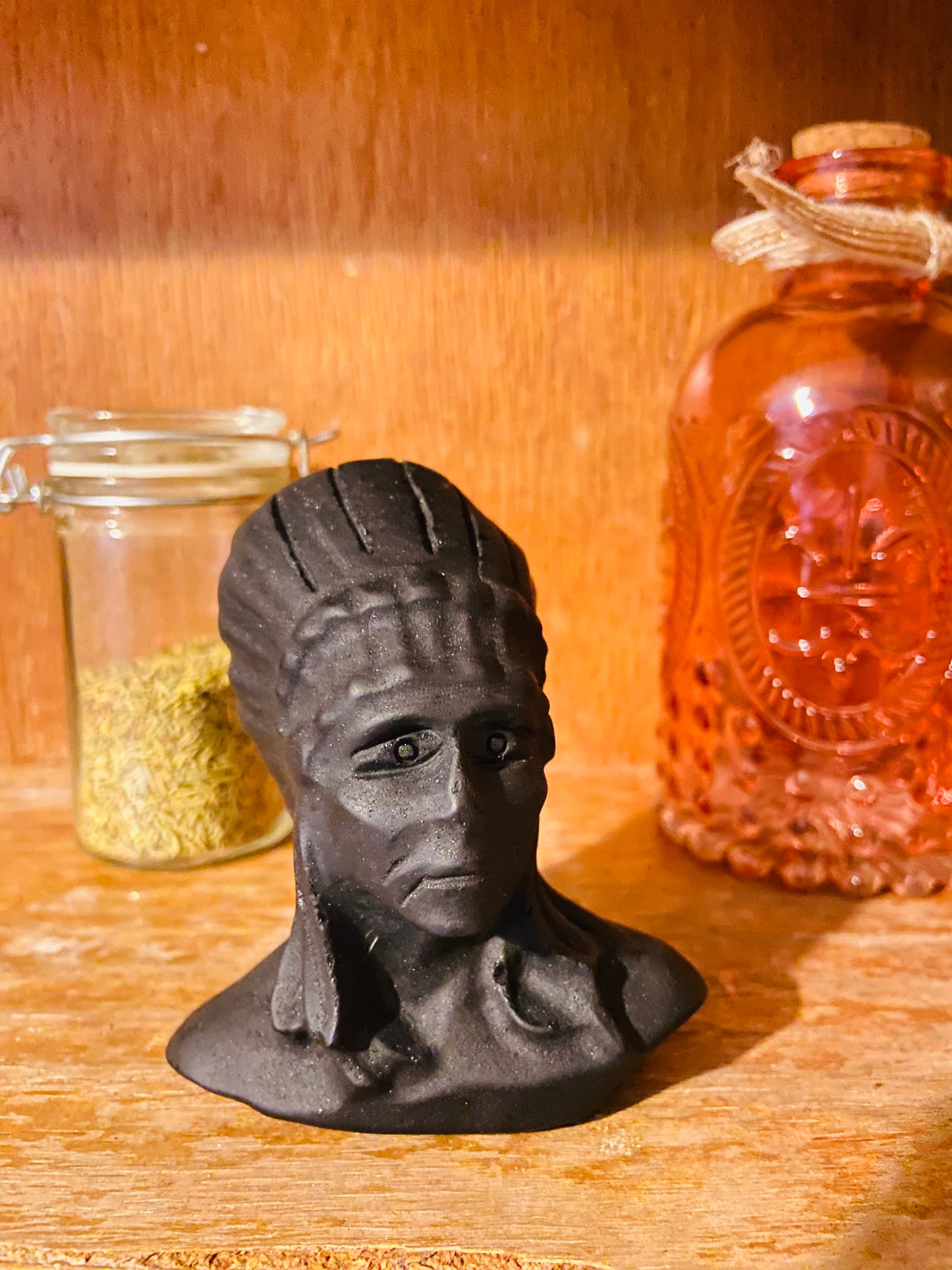 Black Obsidian Indian Head