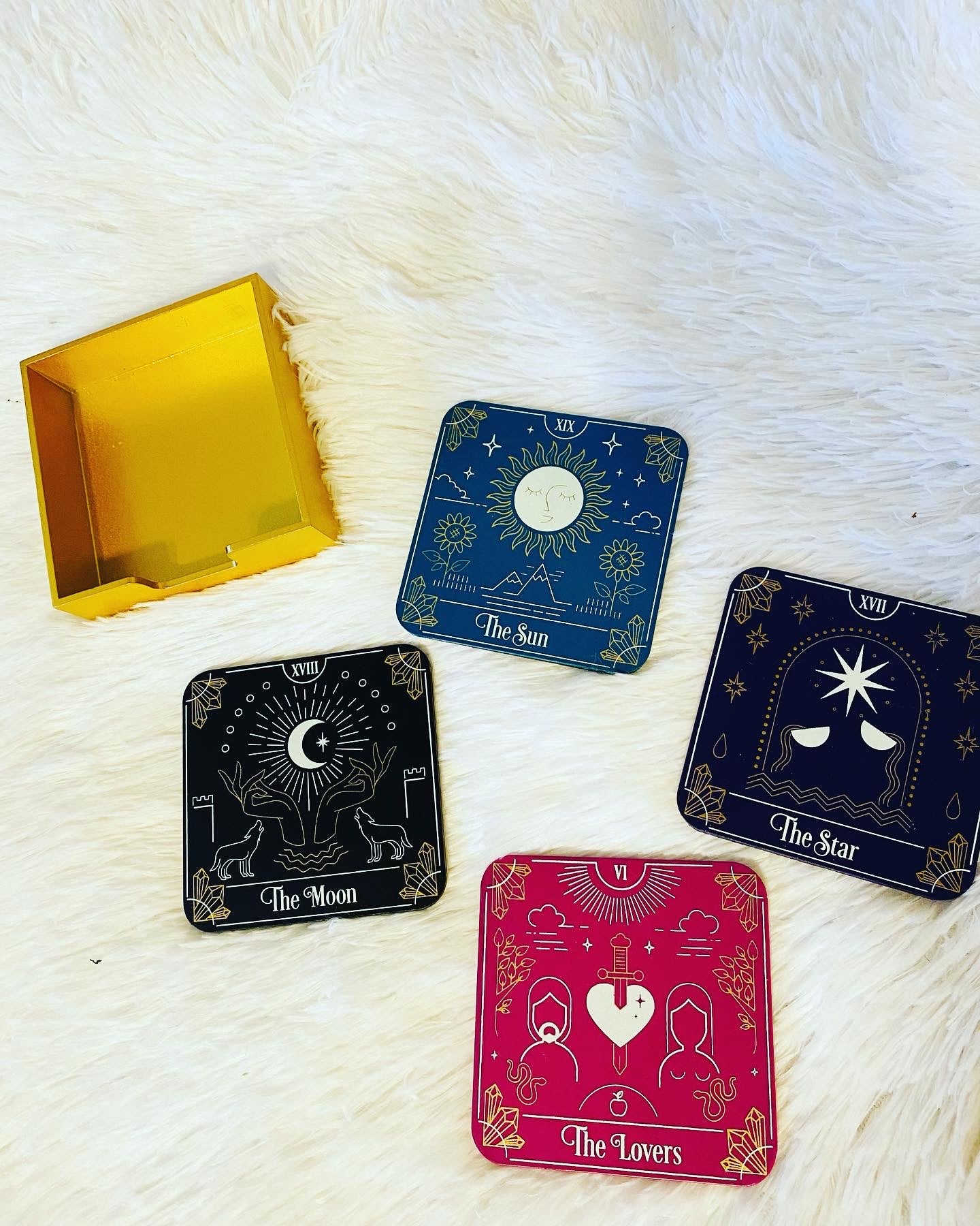 Tarot Card Coaster Set