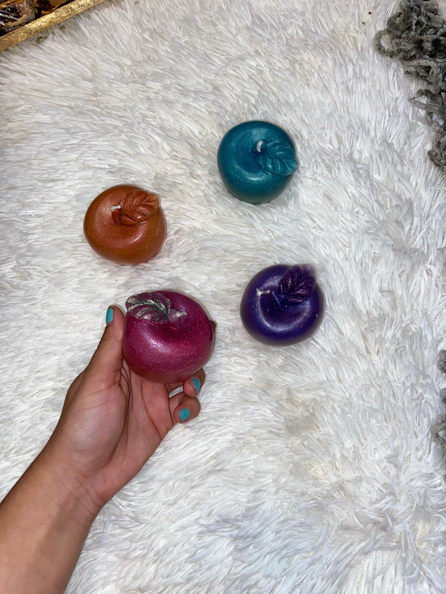 Apple Abundance spell candle