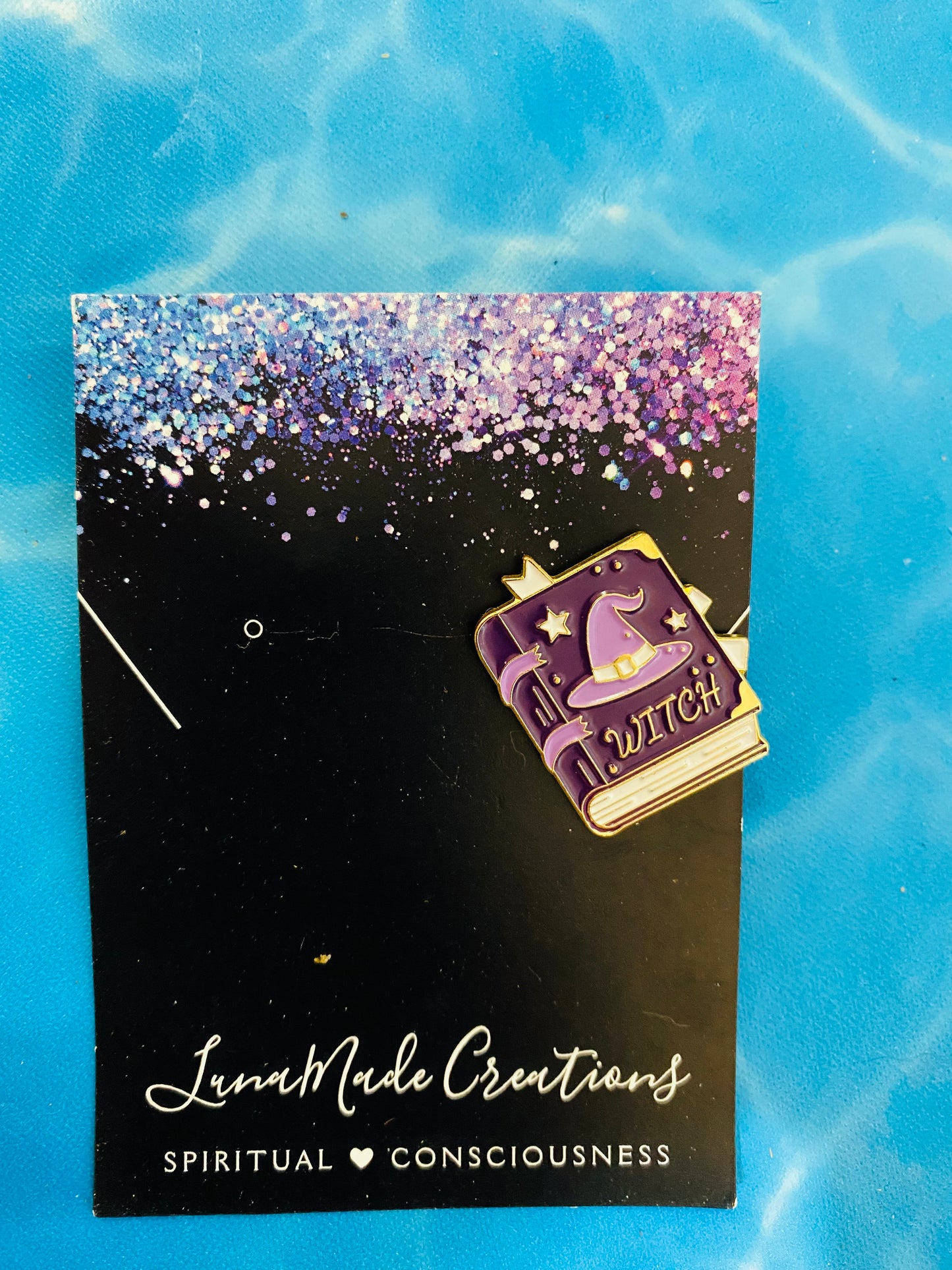 Witchy Spell Book Pin