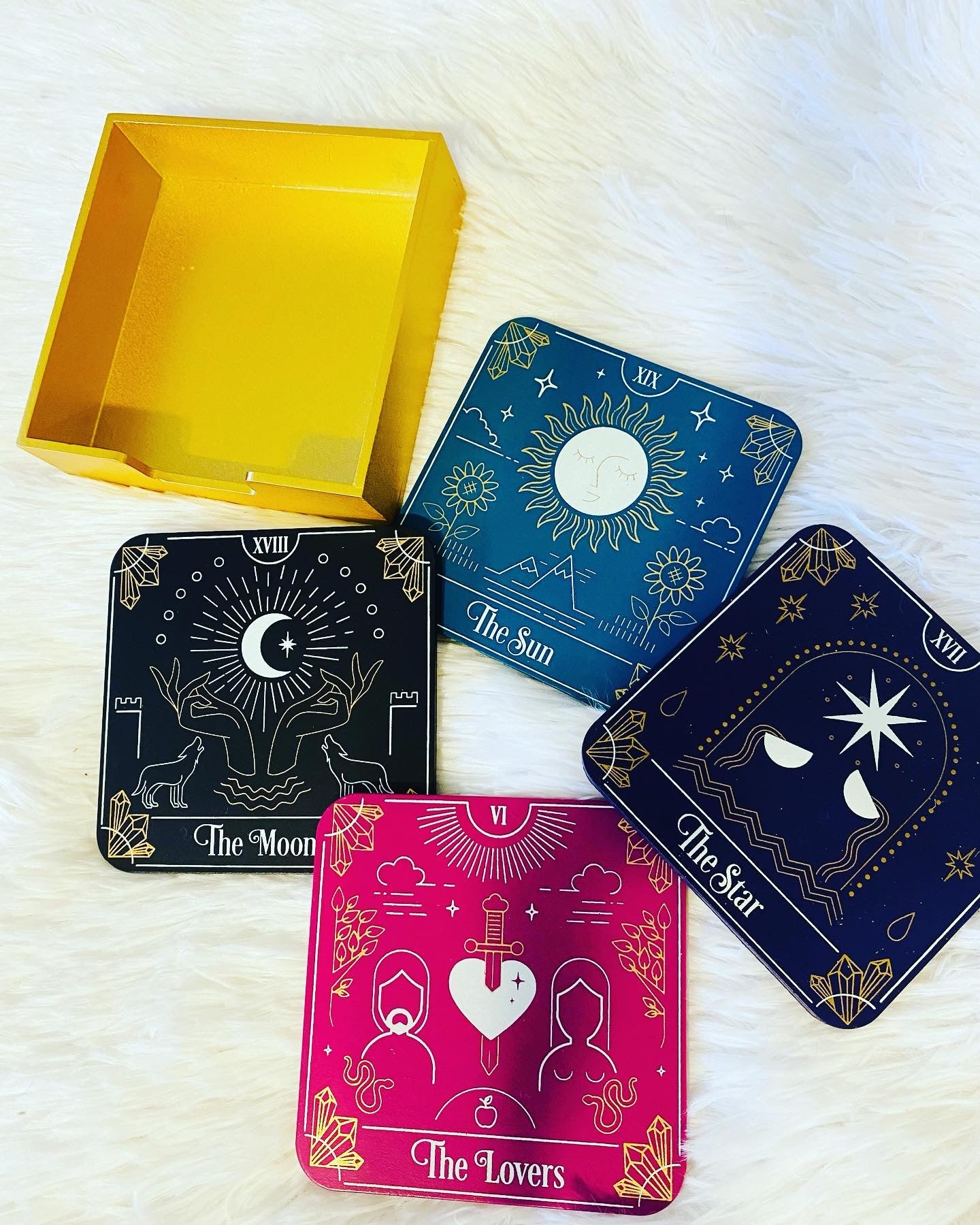 Tarot Card Coaster Set