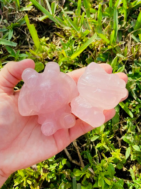 Hello Kitty/Cinnamoroll Rose Quartz Carving